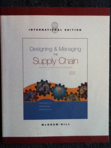 Imagen de archivo de Designing and Managing the Supply Chain : Concepts, Strategies, and Case Studies a la venta por Better World Books Ltd