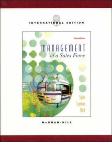 9780071198981: Management of a Sales Force