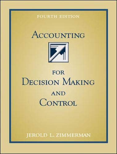 9780071199155: Accounting for Decision Making and Control