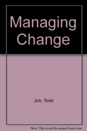 Managing Change (9780071199643) by Jick, Todd