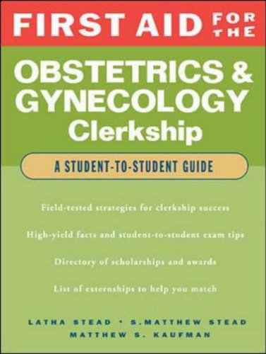 Students Edition from Singapore: Ise First Aid Obgyn Clerkship (9780071203487) by Latha G. Stead