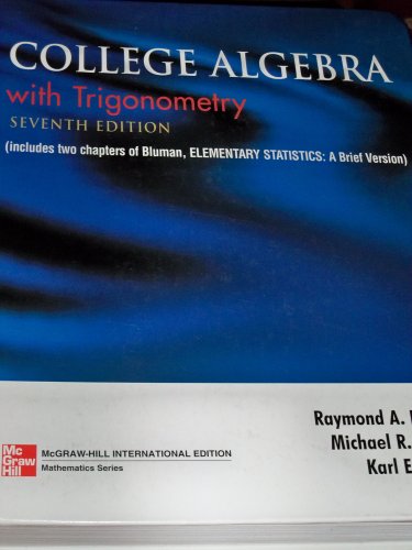 Stock image for College Algebra with Trigonometry International Editon for sale by HPB-Red