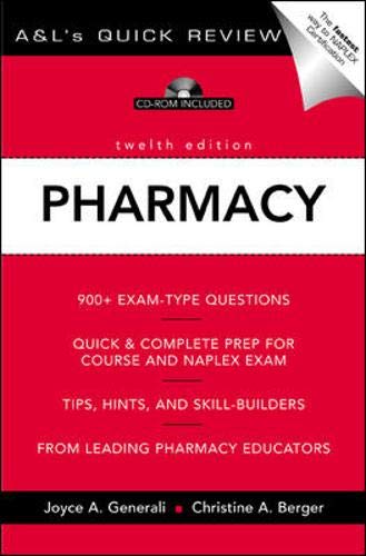 9780071212410: Pharmacy: 1000 Questions & Answers (A & L's Quick Review)