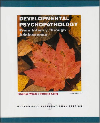 9780071215206: Developmental Psychopathology: From Infancy Through Adolescence