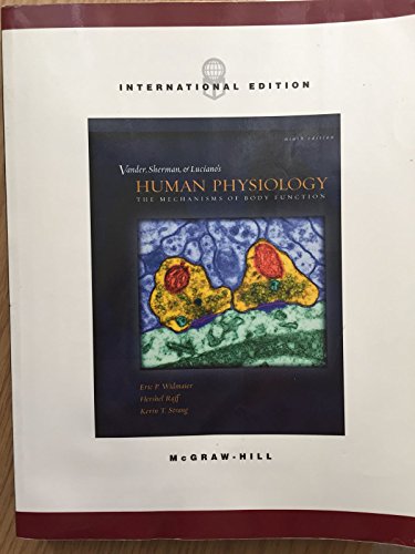 Beispielbild fr Vander, Sherman, Luciano's Human Physiology -The Mechanisms of Body Function zum Verkauf von WorldofBooks