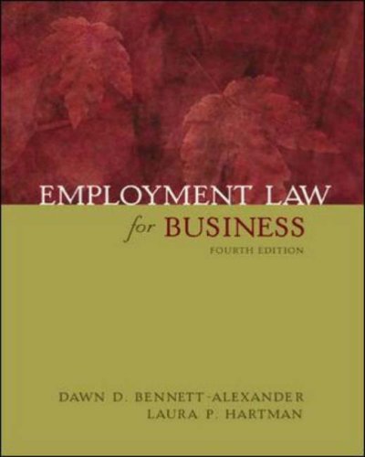 Beispielbild fr Employment Law For Business zum Verkauf von Buchpark