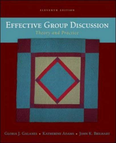 9780071216029: Effective Group Discussion: Theory and Practice