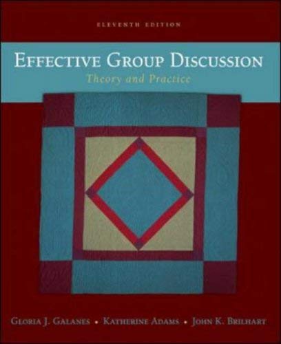 Stock image for Effective Group Discussion: Theory and Practice for sale by Mispah books
