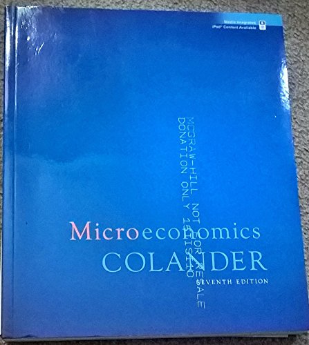 Microeconomics (9780071216517) by Colander, David C.