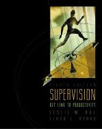 Stock image for Supervision - Key Link to Productivity (8th, 04) by Rue, Leslie - Byars, Lloyd - Rue, Leslie - Byars, Lloyd [Paperback (2003)] for sale by dsmbooks