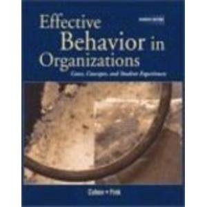 Effective Behavior in Organizations with Powerweb (9780071218337) by Allan R. Cohen