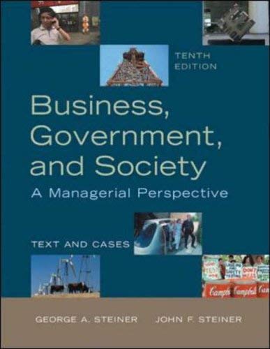 9780071218863: Business, Government and Society: A Managerial Perspective