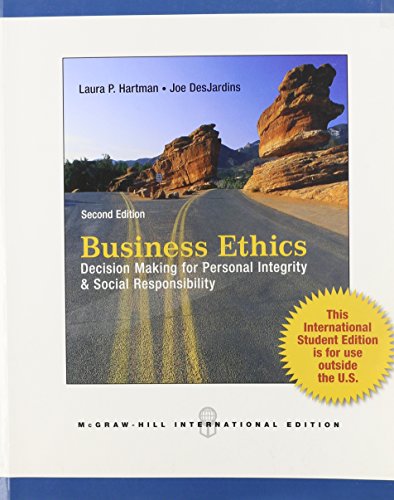 Imagen de archivo de Business Ethics: Decision-Making for Personal Integrity and Social Responsibility a la venta por Phatpocket Limited