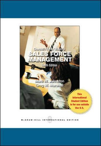 9780071220910: Sales Force Management