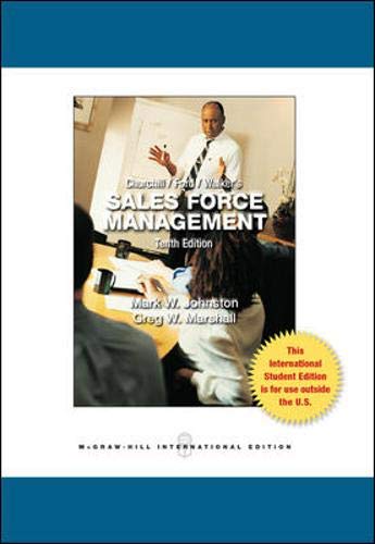 Sales Force Management (9780071220910) by Johnston