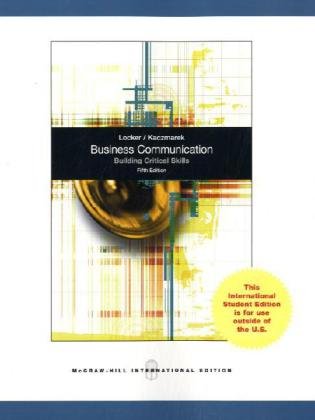 9780071221009: Business Communication: Building Critical Skills