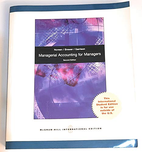 Imagen de archivo de Managerial Accounting for Managers a la venta por ThriftBooks-Dallas