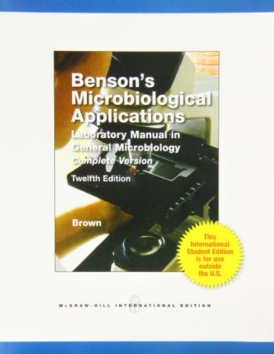9780071221818: Benson's Microbiological Applications Complete Version
