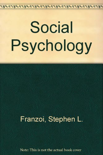 Beispielbild fr Social Psychology zum Verkauf von Reuseabook