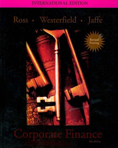 9780071229036: Corporate Finance, International Edition Jaffe Ross Westerfield