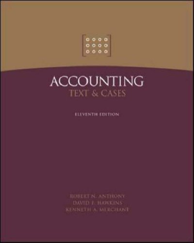 Accounting: Text and Cases (9780071232265) by Robert N. Anthony; James S. Reece; David Hawkins