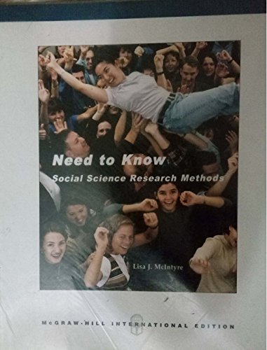 Stock image for Need to Know: Social Science Research Methods for sale by MusicMagpie