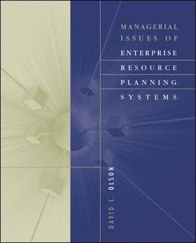 Beispielbild fr Managerial Issues of Enterprise Resource Planning Systems zum Verkauf von Cambridge Rare Books