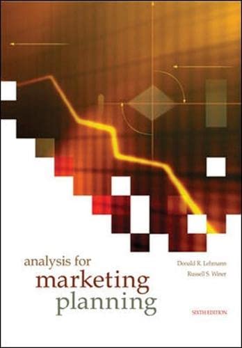 Imagen de archivo de Analysis for Marketing Planning a la venta por Infinity Books Japan