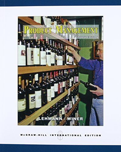 Imagen de archivo de Product Management. Donald R. Lehmann, Russell S. Winer a la venta por ZBK Books