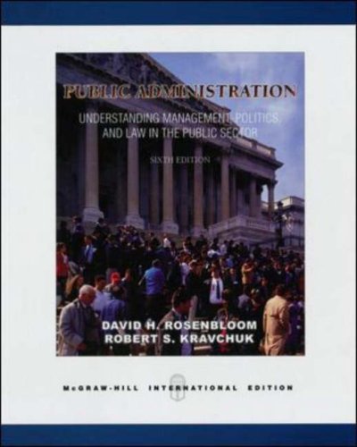 Public Administration (9780071238434) by David H. Rosenbloom