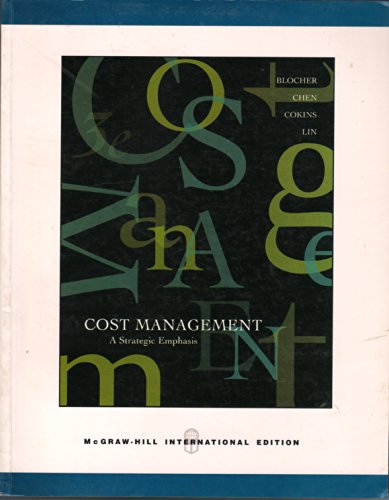 Imagen de archivo de Cost Management: A Strategic Emphasis (International Edition) a la venta por ThriftBooks-Atlanta
