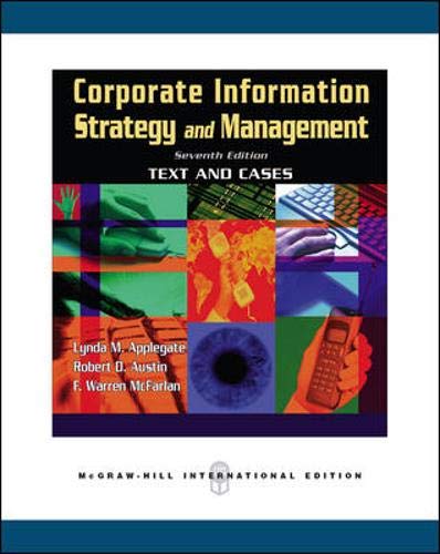 Stock image for Corporate Information Strategy and Management: Text and Cases (Paperback) for sale by The Maryland Book Bank