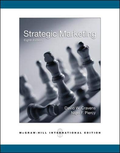 Beispielbild fr Strategic Marketing zum Verkauf von Better World Books Ltd