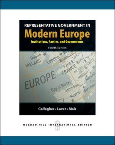 9780071244435: Representative Government in Modern Europe