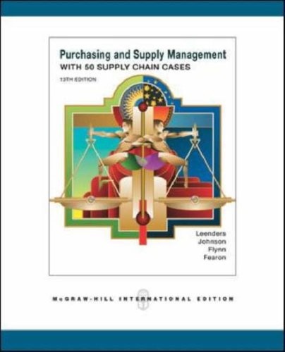 Beispielbild fr Purchasing Supply Management zum Verkauf von ThriftBooks-Atlanta