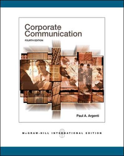9780071254113: Corporate Communication