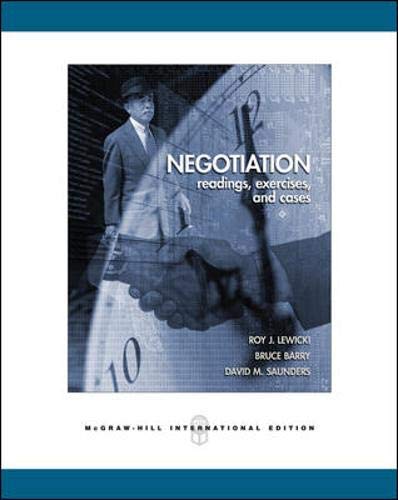 9780071254281: Negotiation: Readings, Exercises, and Cases