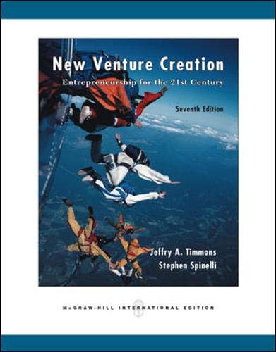 Imagen de archivo de New Venture Creation: Entrepreneurship for the 21st Century a la venta por The Book Merchant, LLC