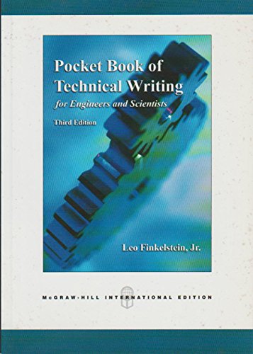 Beispielbild fr Pocket Book of Technical Writing for Engineers and Scientists. Leo Finkelstein, JR zum Verkauf von dsmbooks