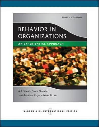 9780071259439: Behavior in Organizations