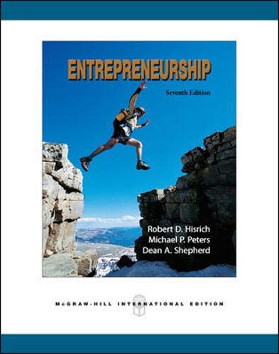 Imagen de archivo de Entrepreneurship a la venta por Better World Books