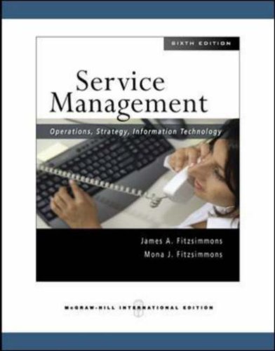 Imagen de archivo de Service Management : Operations, Strategy, Information Technology a la venta por Better World Books