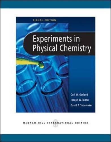 Imagen de archivo de Experiments in Physical Chemistry a la venta por Books Unplugged