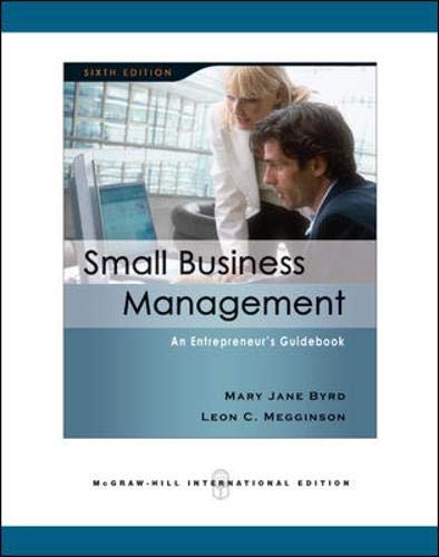 Beispielbild fr Small Business Management: An Entrepreneur's Guidebook zum Verkauf von Phatpocket Limited