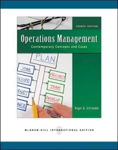 Imagen de archivo de Operations Management: Contemporary Concepts and Cases a la venta por WorldofBooks