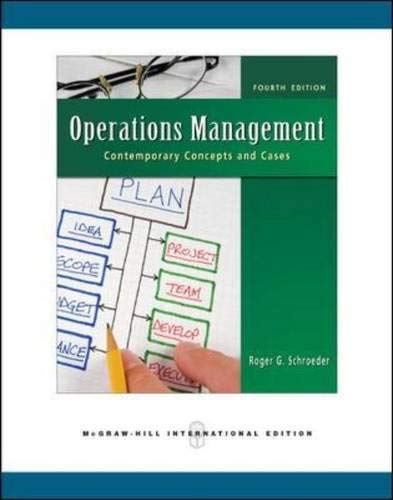 9780071263863: Operations Management: Contemporary Concepts and Cases