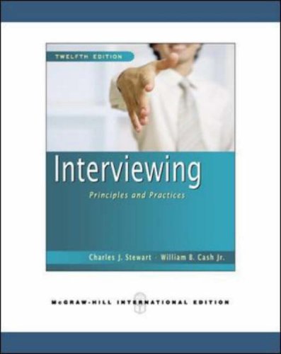 9780071263887: Interviewing: Principles and Practices