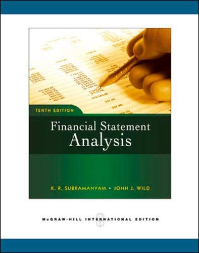 Beispielbild fr Financial Statement Analysis zum Verkauf von Better World Books