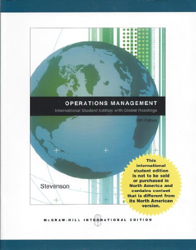 Imagen de archivo de Operations Management Alternate Version with Student Dvd by Wayne Stevenson (2007, Paperback / DVD) a la venta por a2zbooks