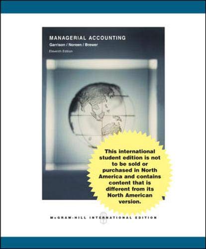 Managerial Accounting (9780071266338) by Garrison, Noreen, Brewer